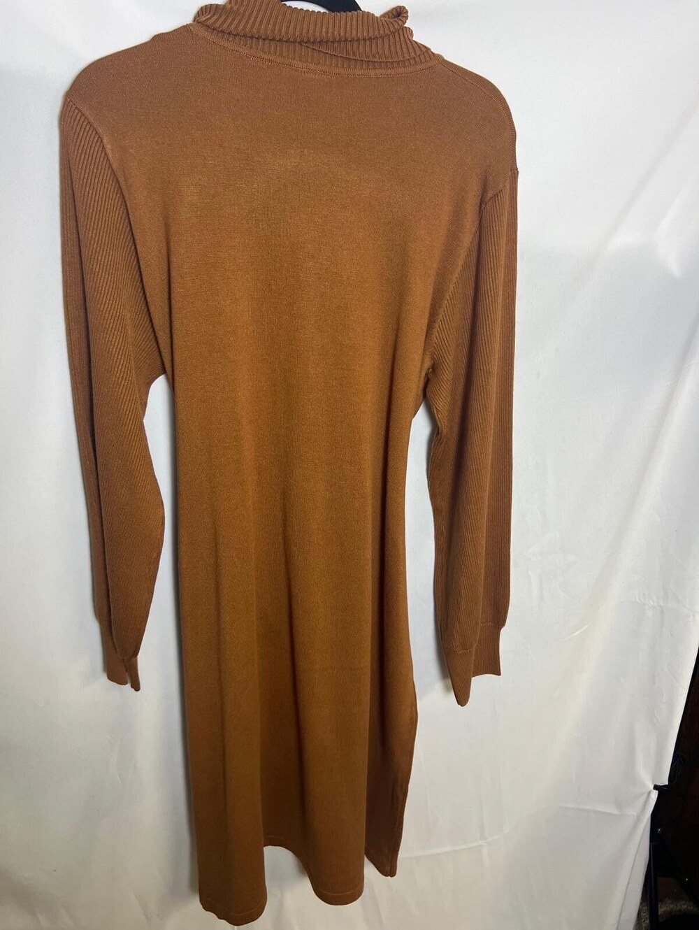 Ninaleonard Sweater Dress Brown Rayon Polyester XL - Picture 10 of 10